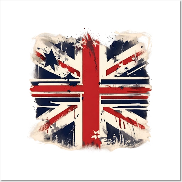 Brit Glory Grunge Flag Bonus Wall Art by trubble